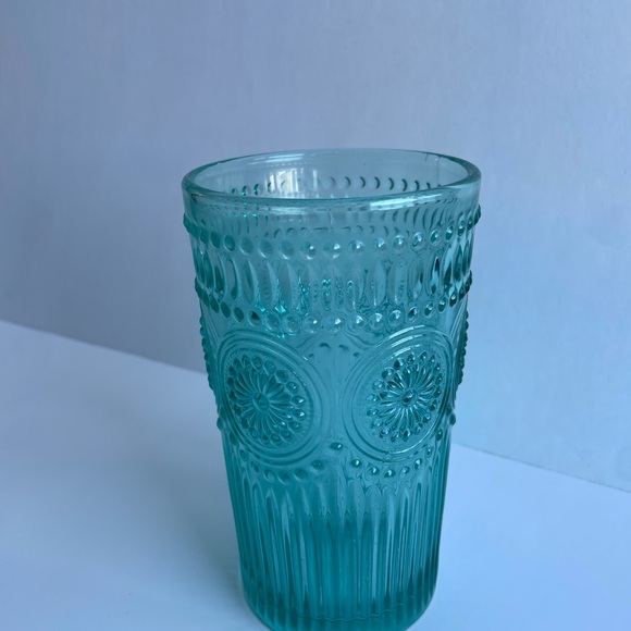 The Pioneer Woman NWOT Vintage Style Blue Glass Hobnail Tumbler Set of 4 - Picture 4 of 7